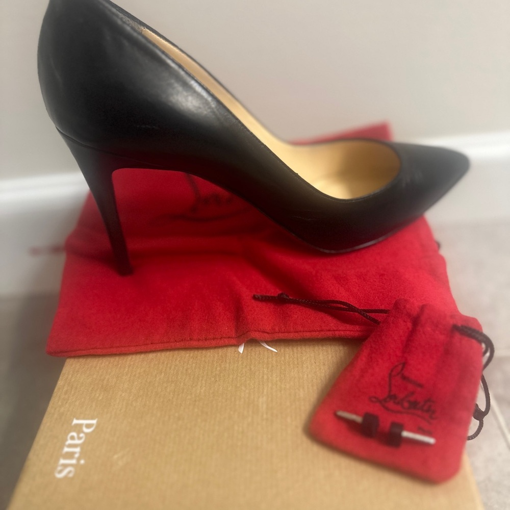 Christian Louboutin Black Leather Heels